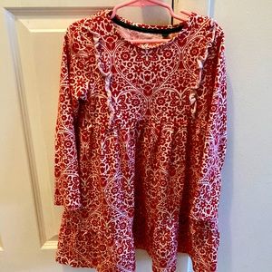 Mini boden girls red dress size 6-7